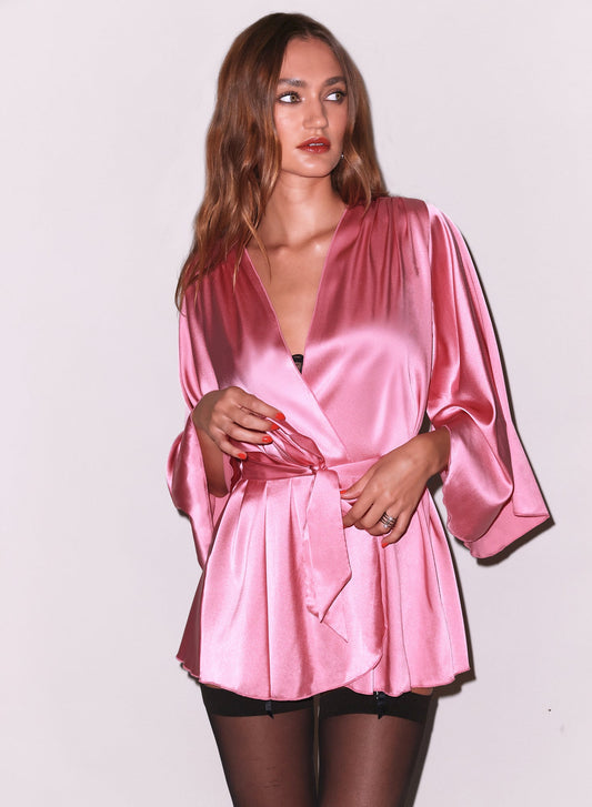Pink Cadillac Angel Sleeve Robe | Fleur du Mal