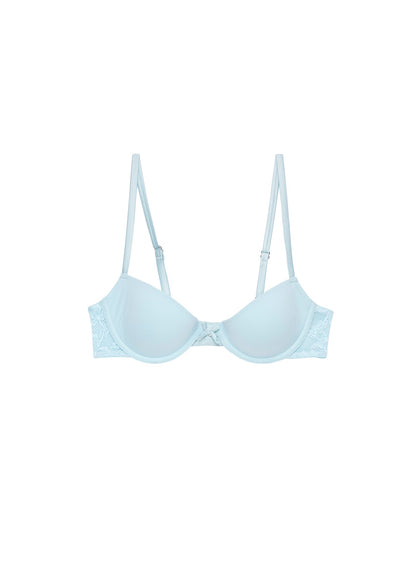 Blue Le Stretch Lace Molded Demi Bra | Fleur du Mal