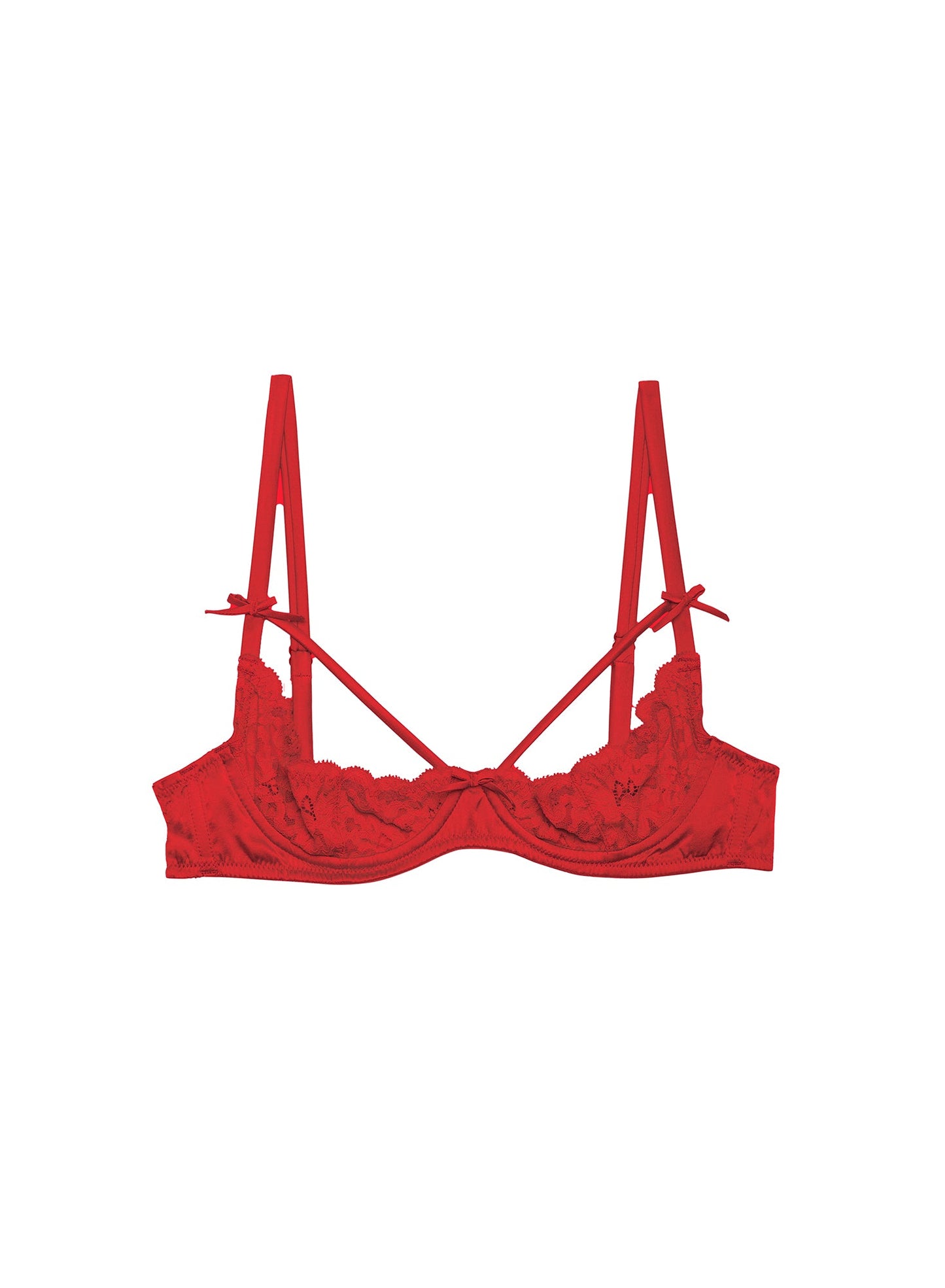 Red Charlotte Peekaboo Bra | Fleur du Mal