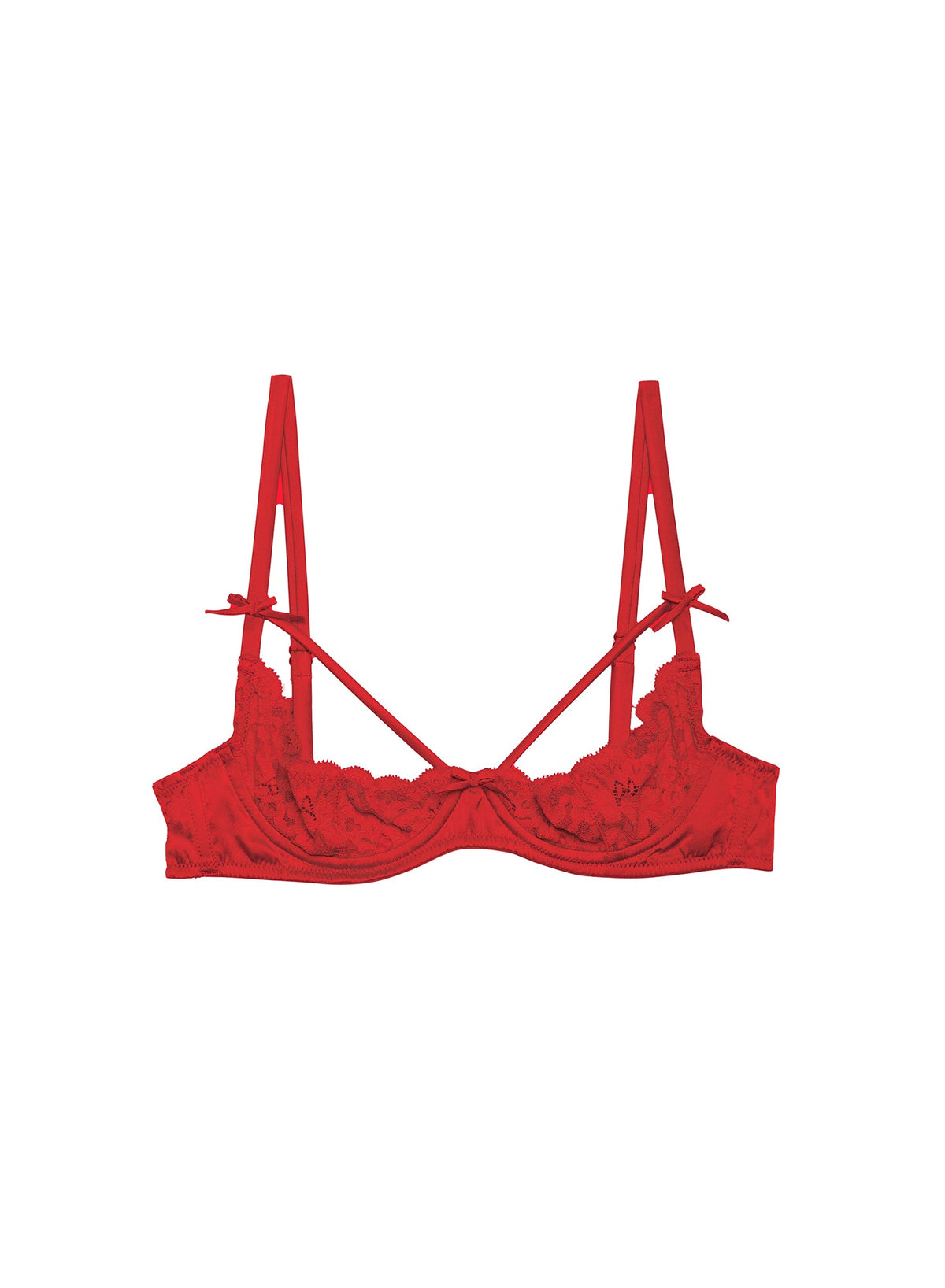 Red Charlotte Peekaboo Bra | Fleur du Mal