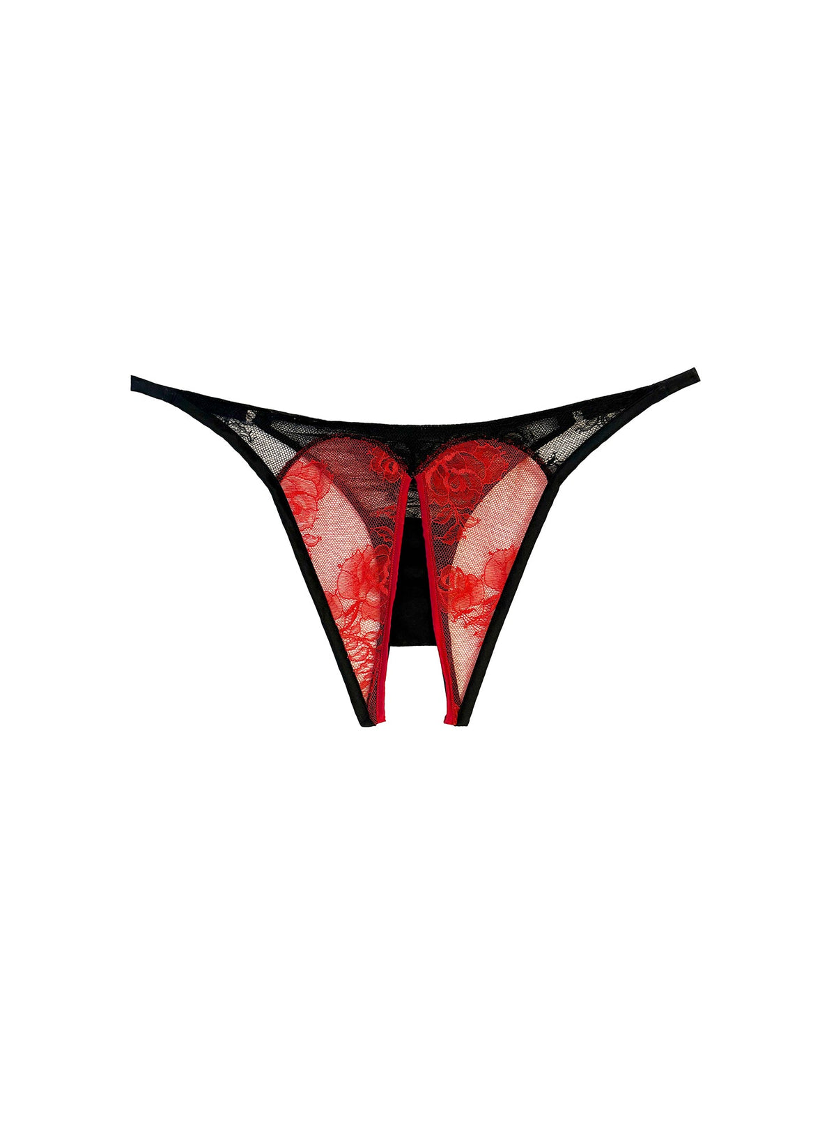 Black Bouquet Lace Ouvert Panty | Fleur du Mal