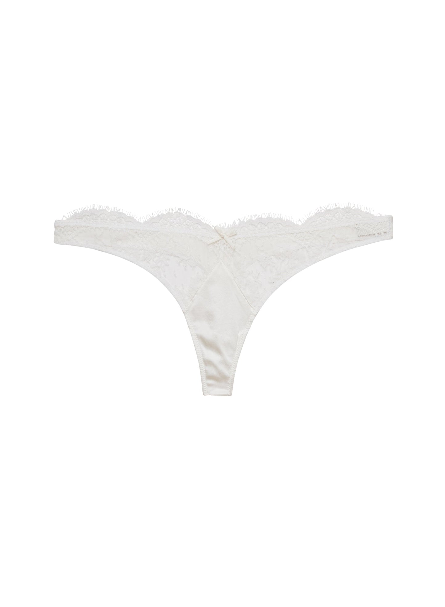 Ivory Frankie Lace Thong | Fleur du Mal