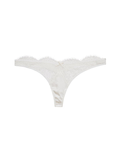 Ivory Frankie Lace Thong | Fleur du Mal