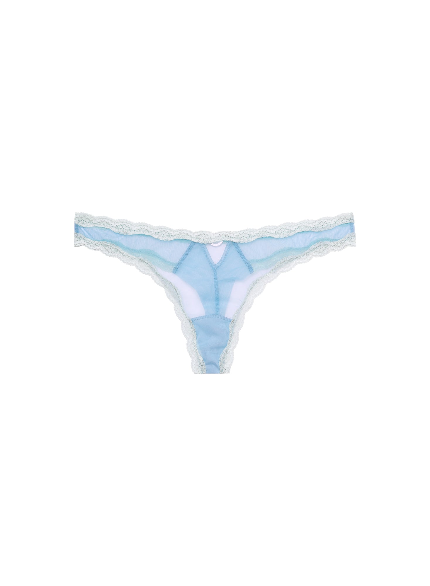 Light Blue Sheer Tulle Thong | Fleur du Mal