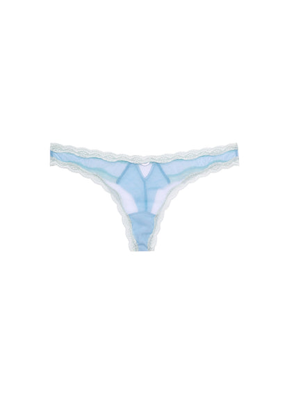 Light Blue Sheer Tulle Thong | Fleur du Mal