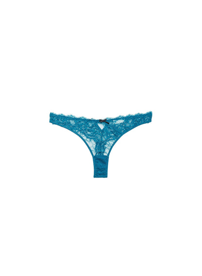 Aquamarine Bianca Lace Thong | Fleur du Mal