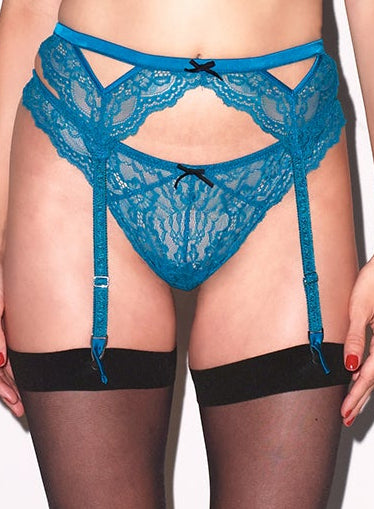 Aquamarine Bianca Lace Cheeky | Fleur du Mal