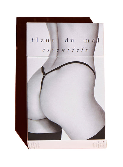 Black Charlotte Lace No Show V-String | Fleur du Mal
