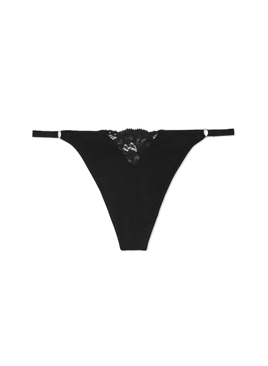 Black Charlotte Lace No Show V-String | Fleur du Mal