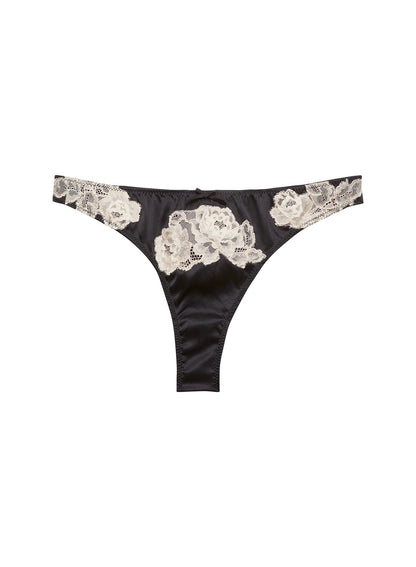 Black Juliet Lace Thong | Fleur du Mal