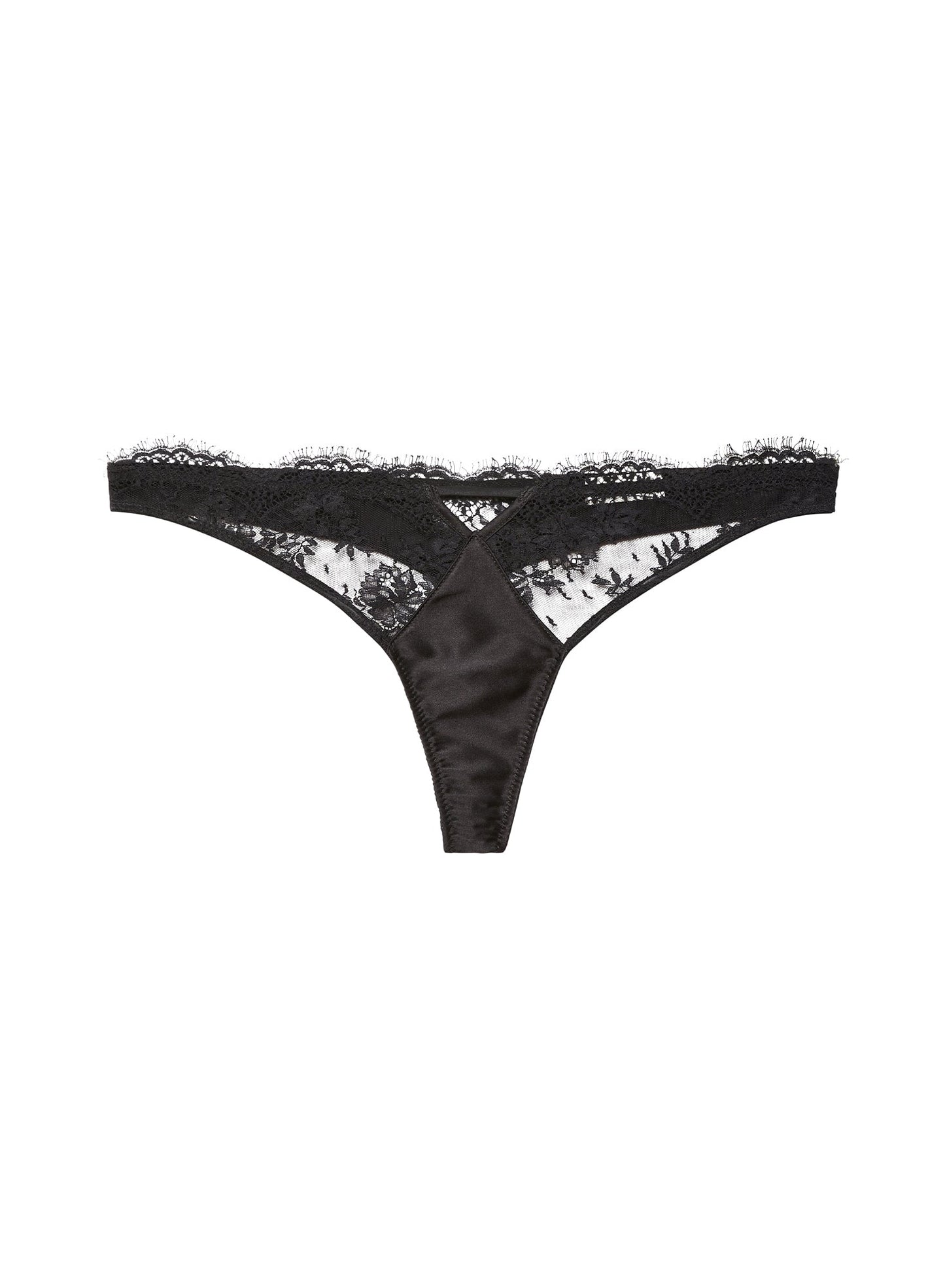 Black Frankie Lace Thong | Fleur du Mal