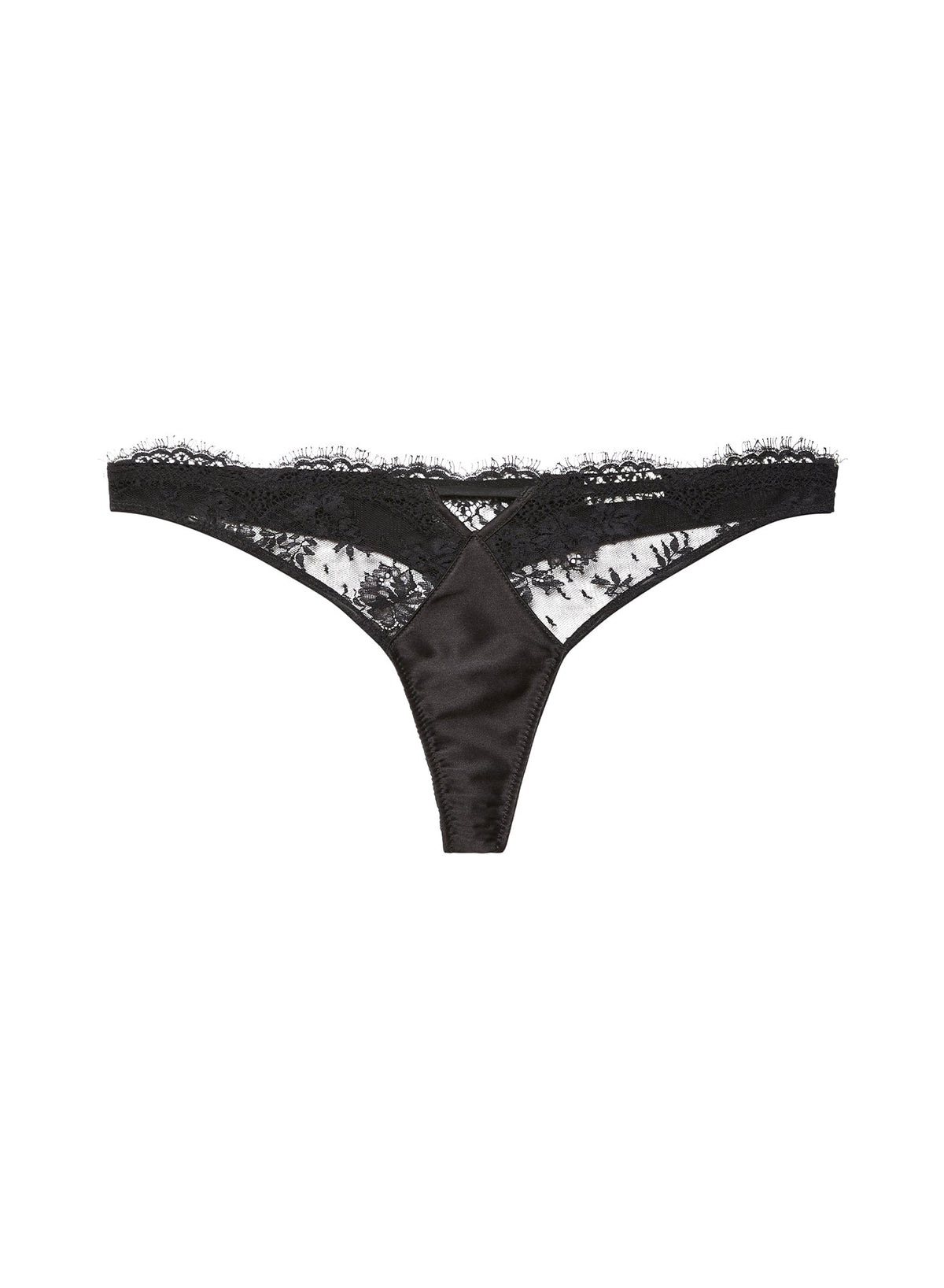 Black Frankie Lace Thong | Fleur du Mal