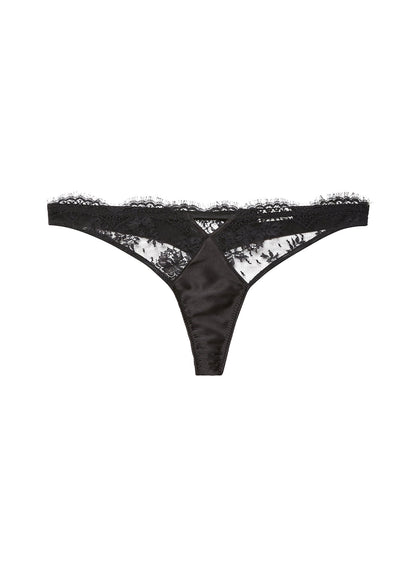 Black Frankie Lace Thong | Fleur du Mal