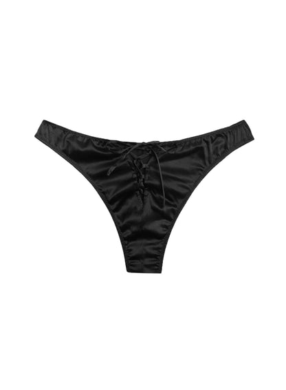 Black Laced Up Luxe Cheeky | Fleur du Mal