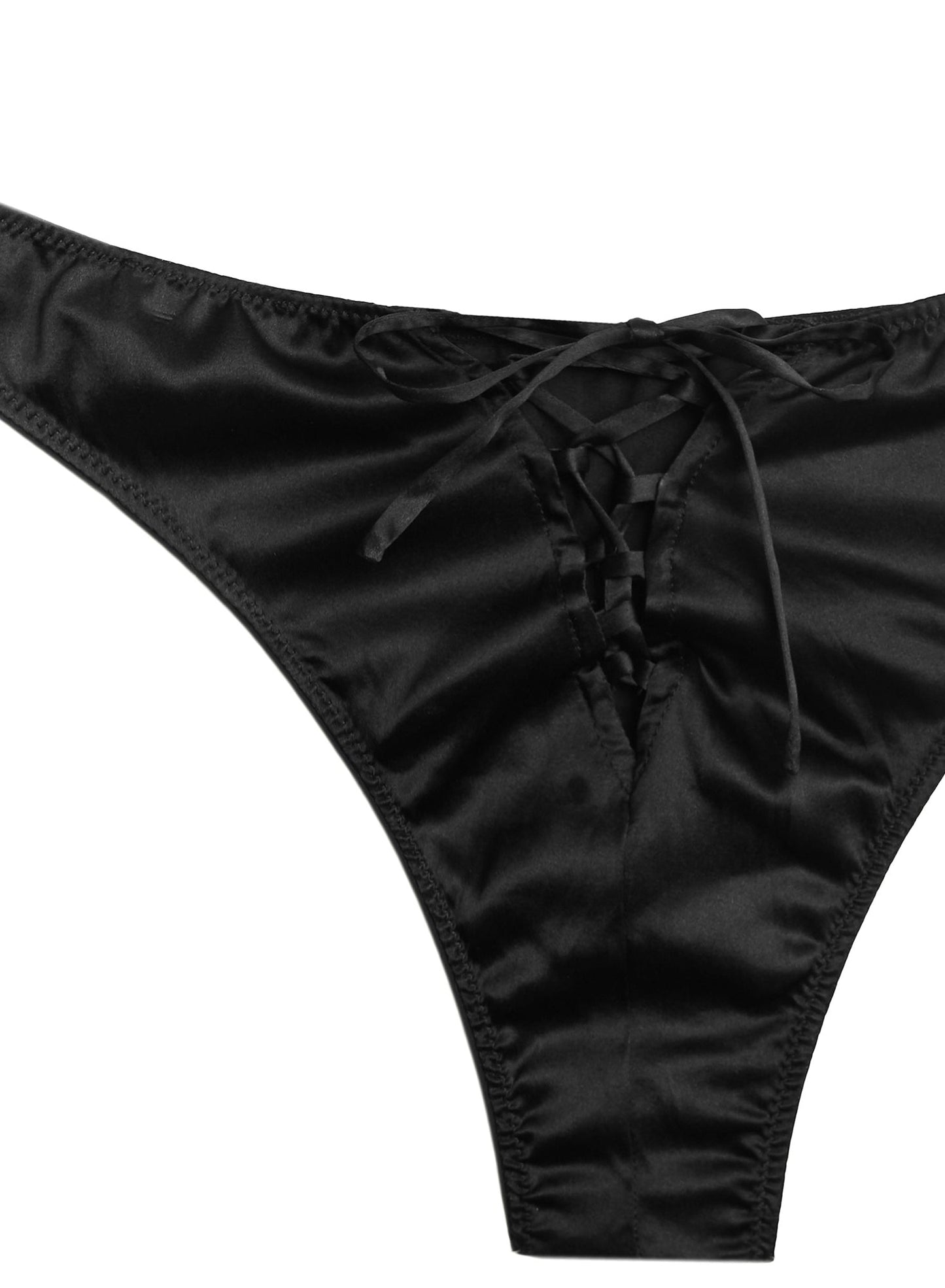 Black Laced Up Luxe Cheeky | Fleur du Mal