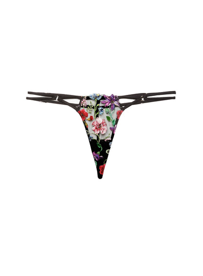 Black Wildfleur V-String | Fleur du Mal
