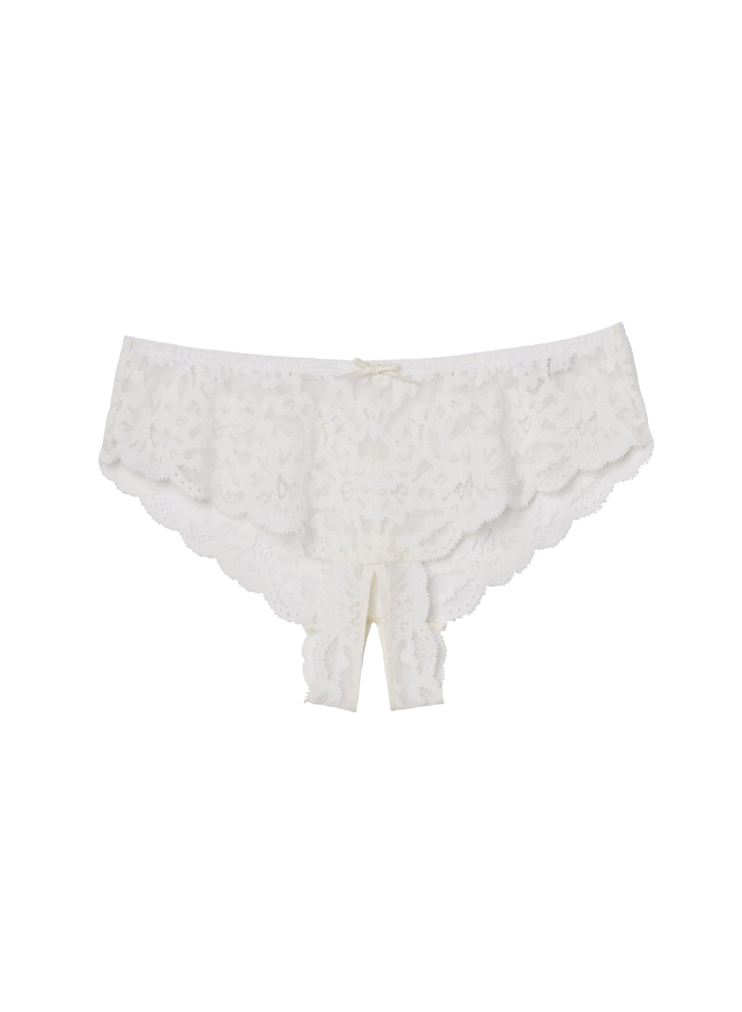 Ivory Charlotte Crotchless Panty | Fleur du Mal