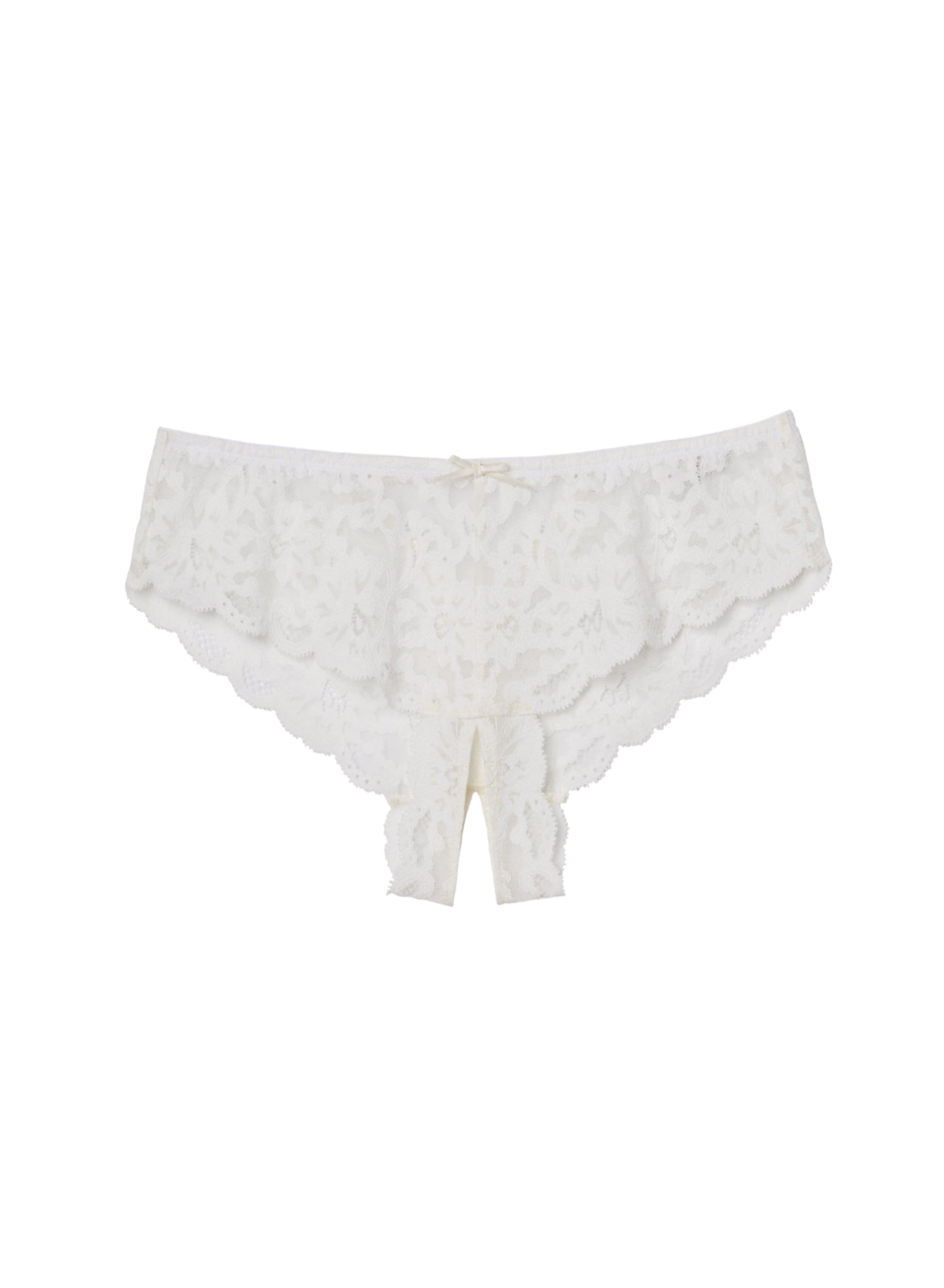 Ivory Charlotte Crotchless Panty | Fleur du Mal