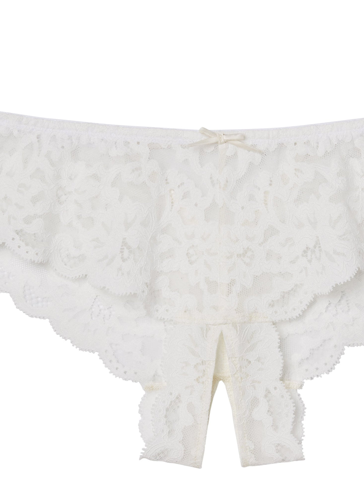 Ivory Charlotte Crotchless Panty | Fleur du Mal