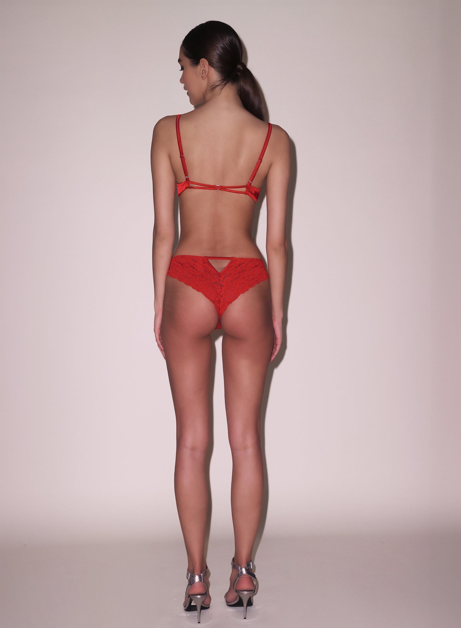 Red Charlotte Crotchless Panty | Fleur du Mal