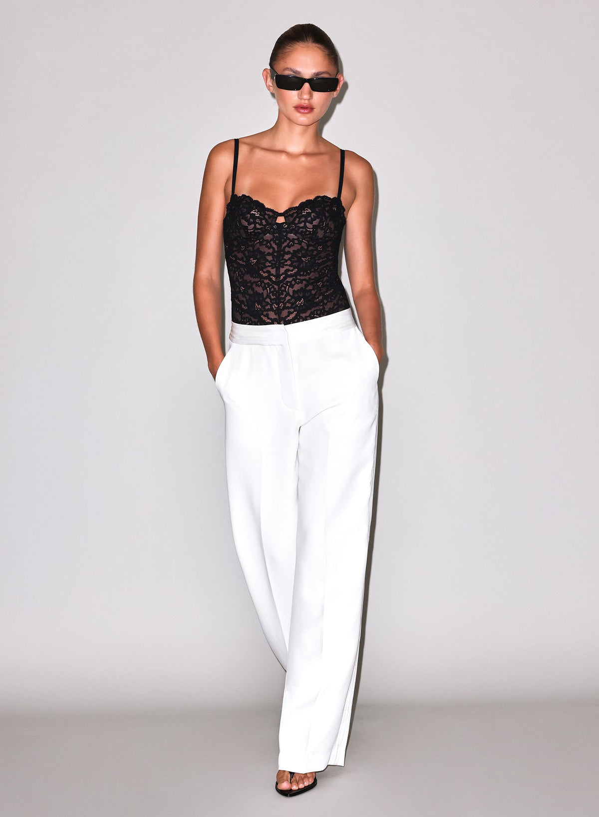Black Charlotte Balconette Bodysuit | Fleur du Mal