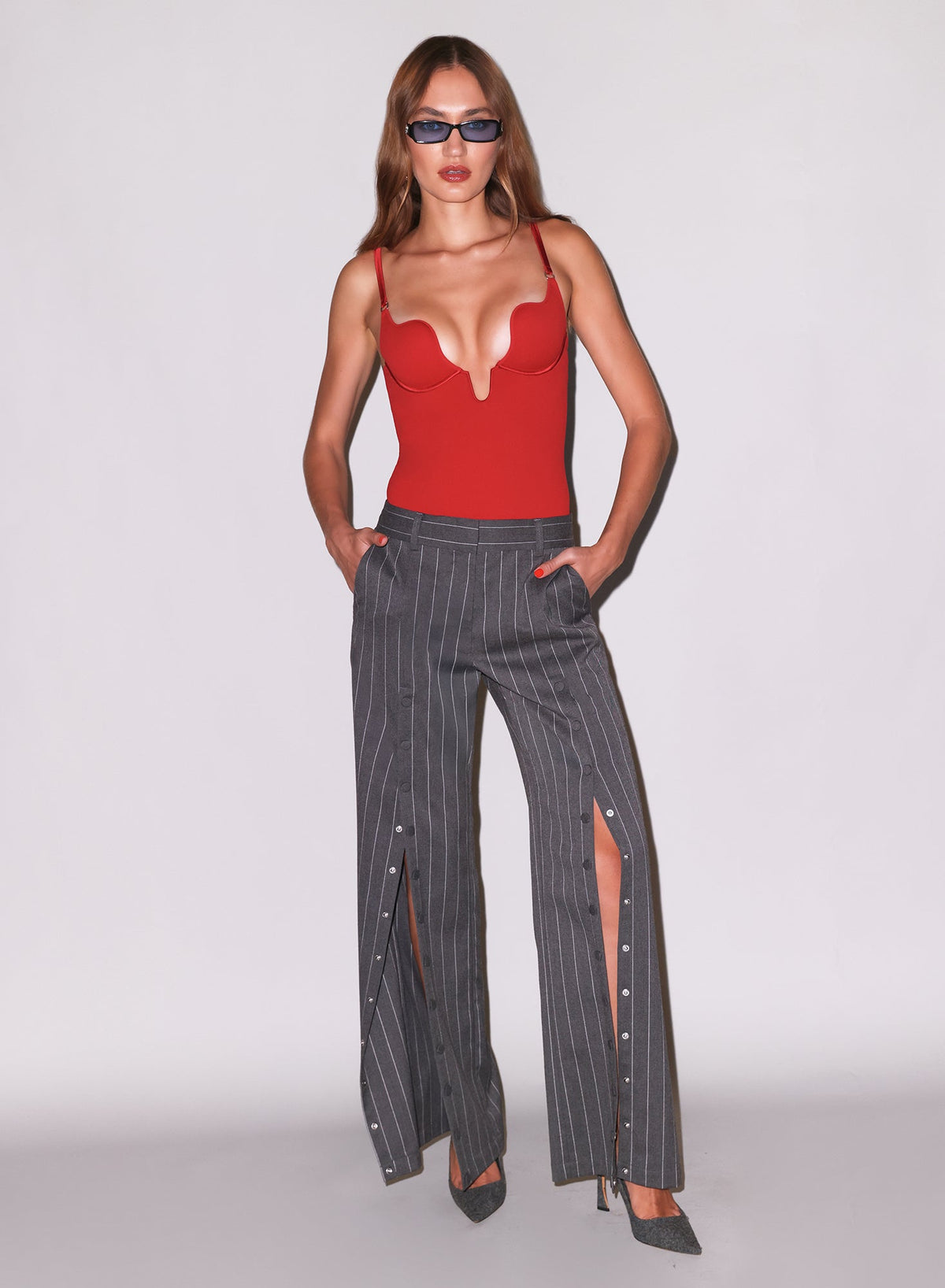 Red Le Stretch Micro Seduce U-Plunge Bodysuit | Fleur du Mal