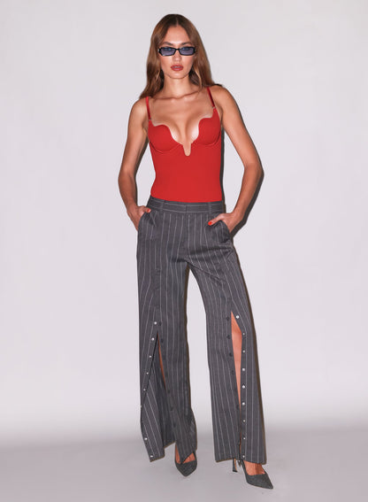 Red Le Stretch Micro Seduce U-Plunge Bodysuit | Fleur du Mal
