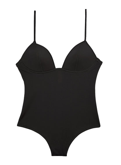 Black Cupped Nonwire Bodysuit | Fleur du Mal