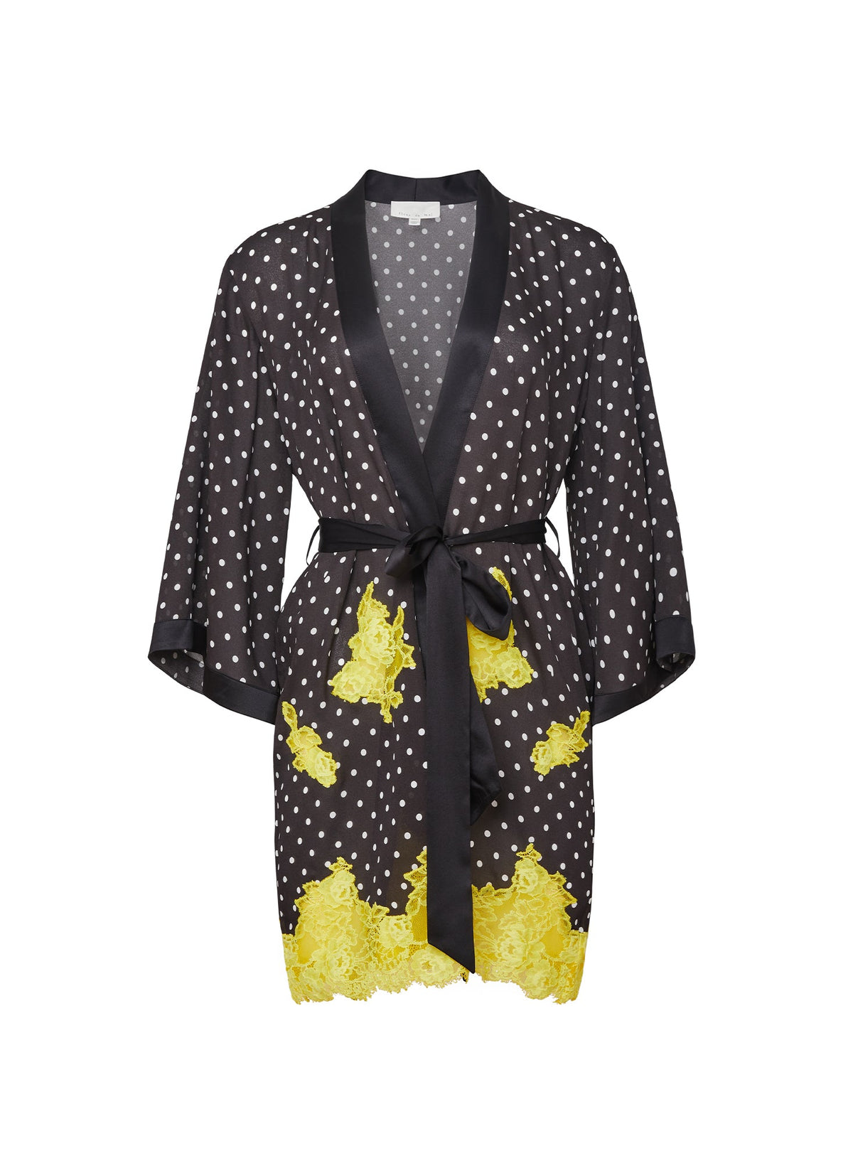 Small Dot Black Juliet Lace Robe | Fleur du Mal