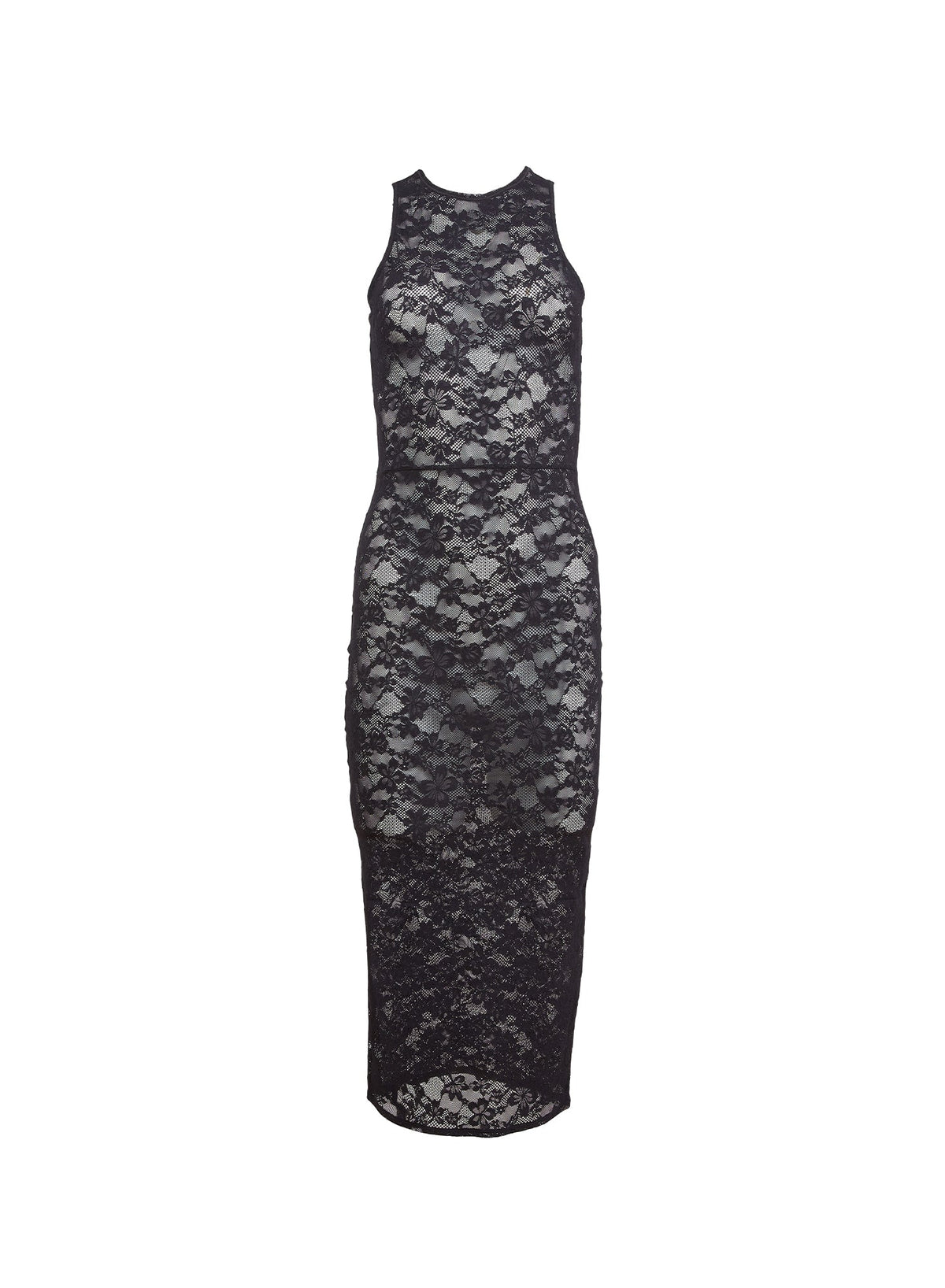 Black Le Stretch Lace Racer Tank Dress | Fleur du Mal