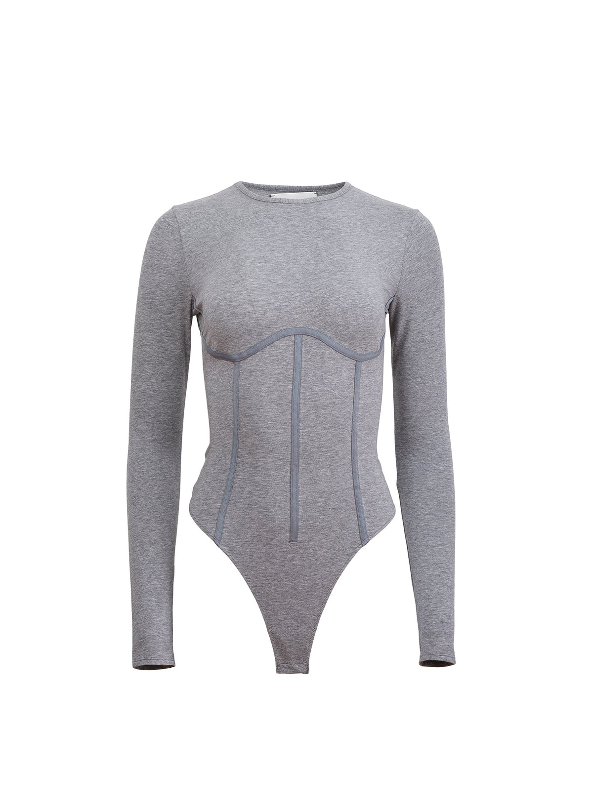 Heather Grey Organic Cotton T-Shirt Bodysuit | Fleur du Mal