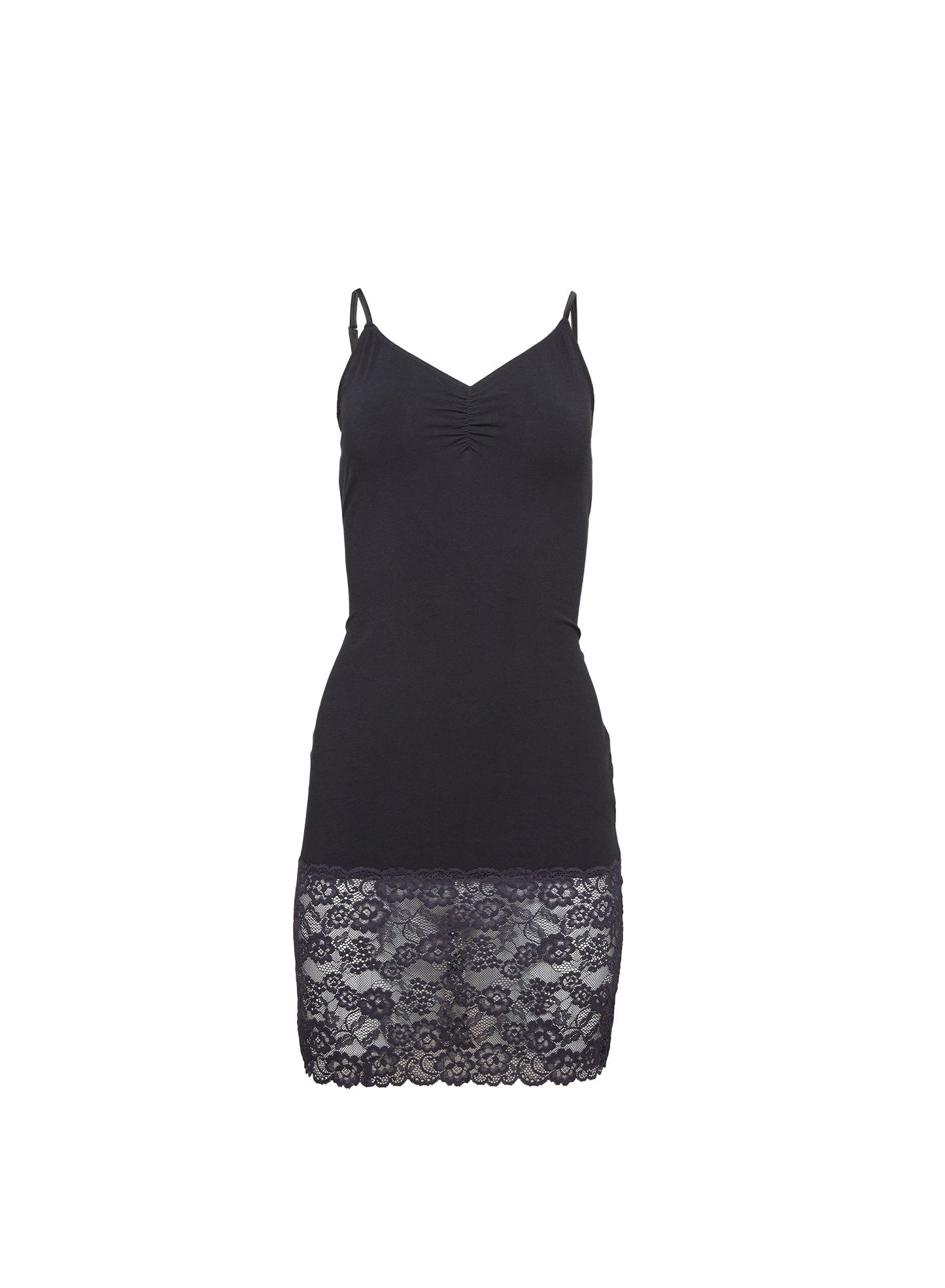 Black Organic Cotton Slip Dress | Fleur du Mal