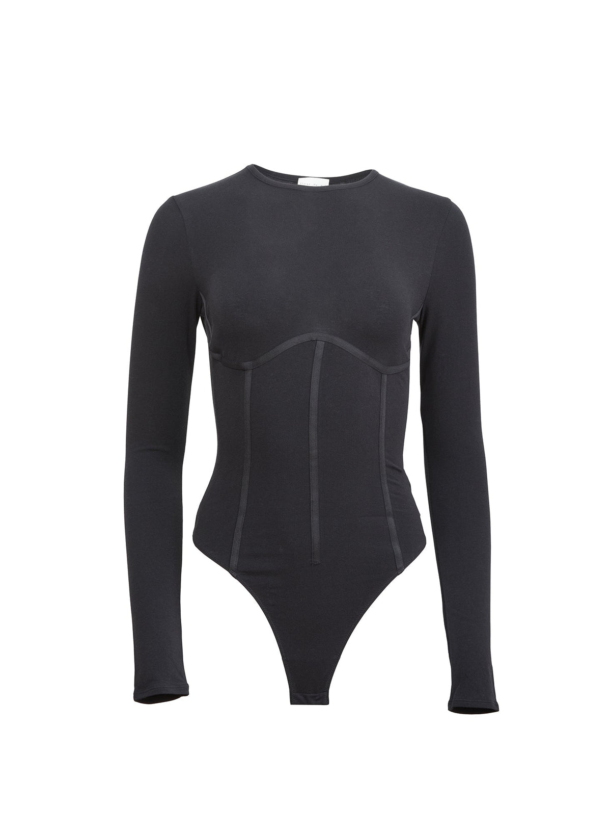 Black Organic Cotton T-Shirt Bodysuit | Fleur du Mal