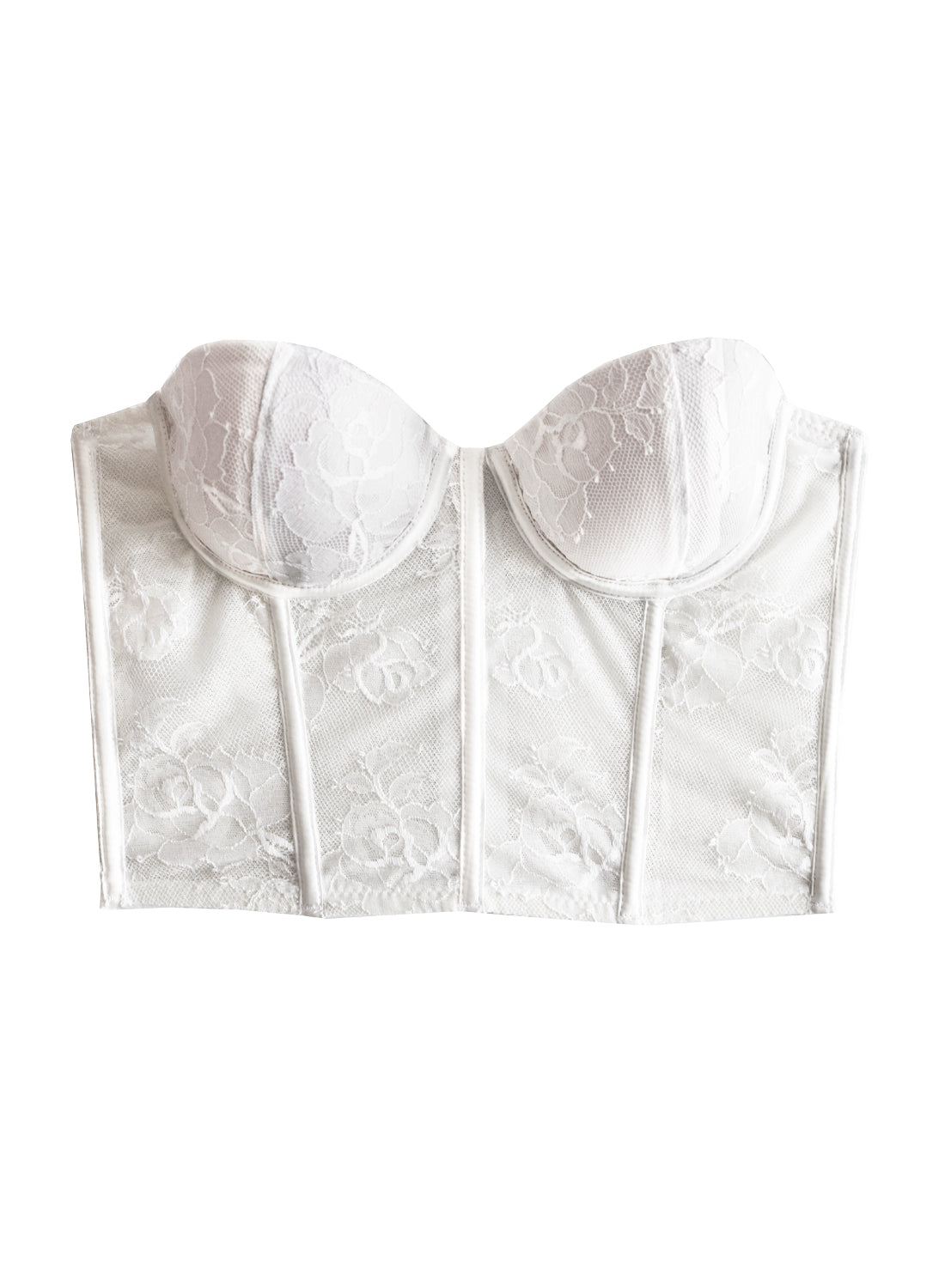 White Bouquet Lace Bustier Top | Fleur du Mal