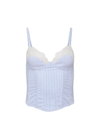 East Hampton Stripe Hampton Poplin Bustier | Fleur du Mal
