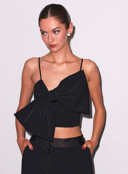 Black Blair Bow Top | Fleur du Mal