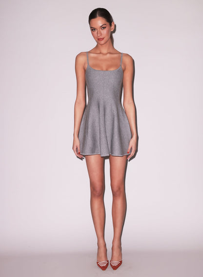 Heather Grey Flared Corset Dress | Fleur du Mal