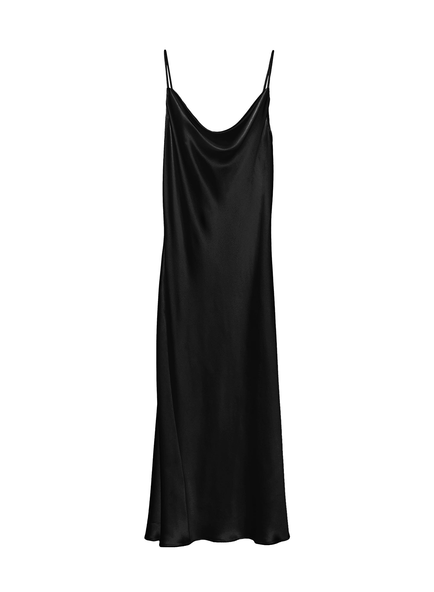 Black Silk Cowl Slip Dress | Fleur du Mal