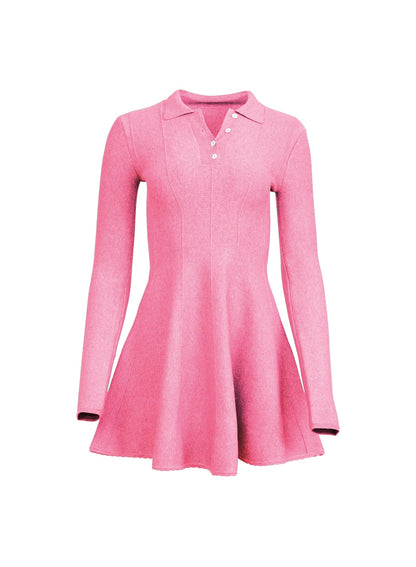 Pink Henley Flared Corset Dress | Fleur du Mal