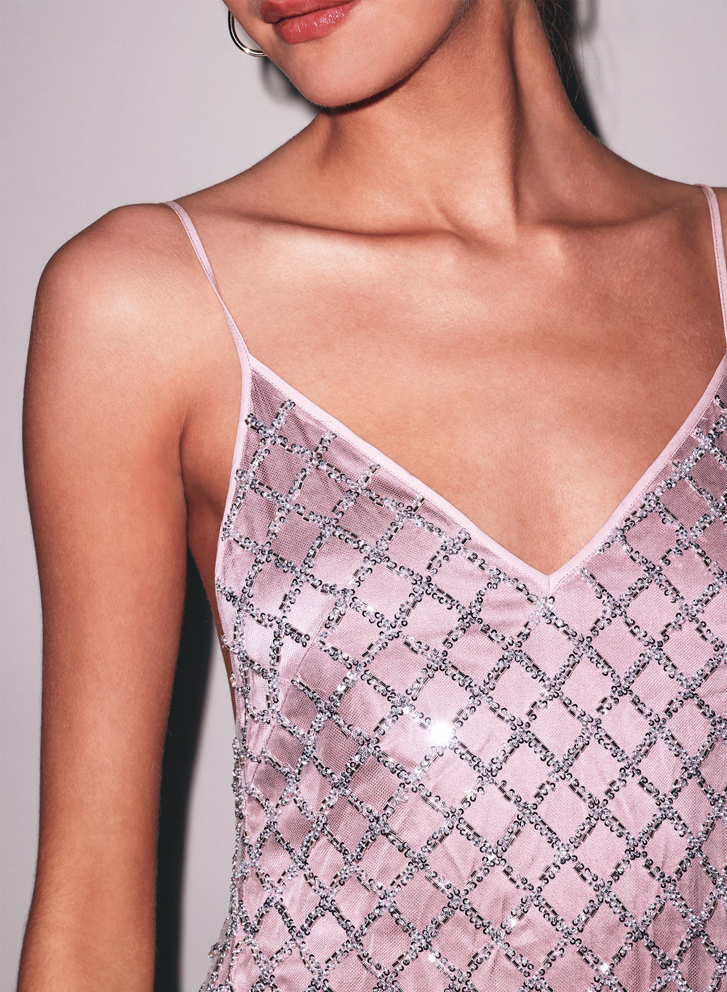 Silver Embellished Midi Dress | Fleur du Mal
