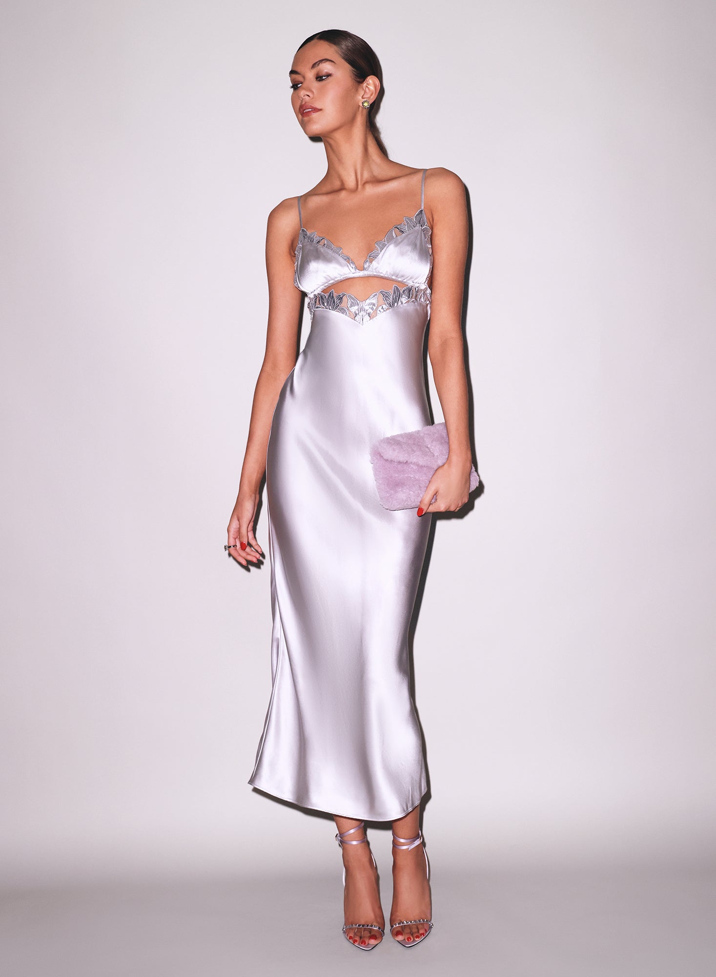 Platinum Lily Embroidery Cutout Slip | Fleur du Mal