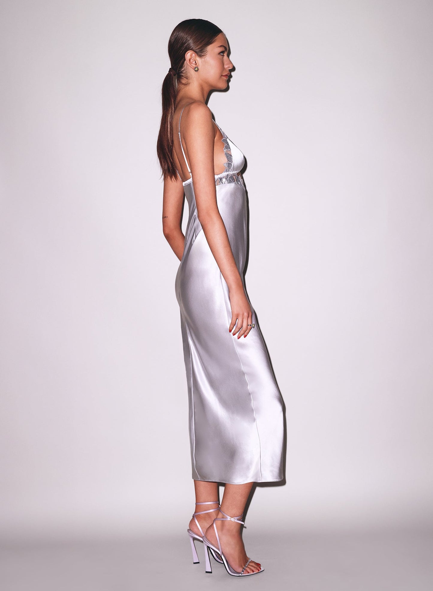 Platinum Lily Embroidery Cutout Slip | Fleur du Mal