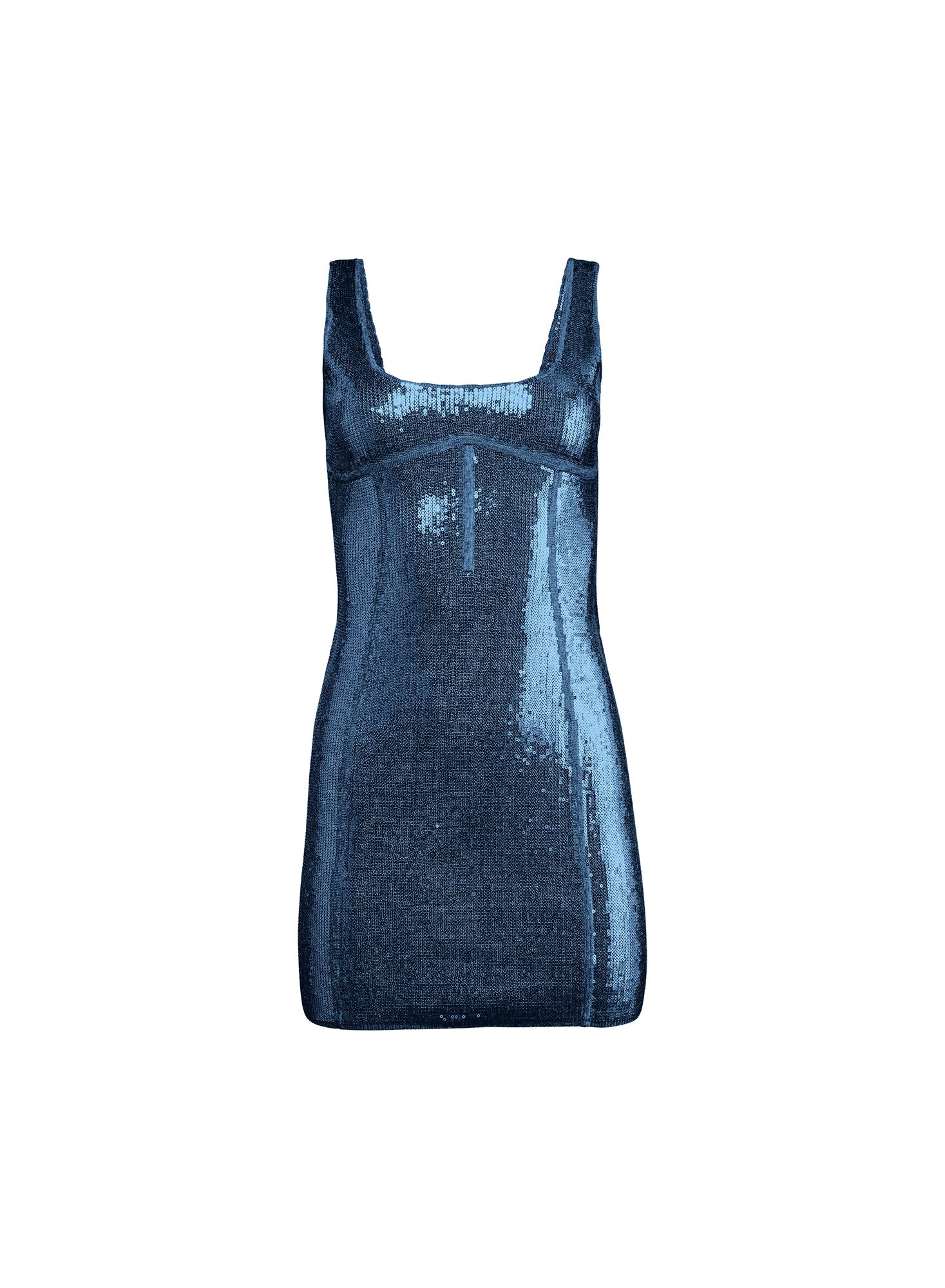 Navy Sequin Knit Bodycon Dress | Fleur du Mal