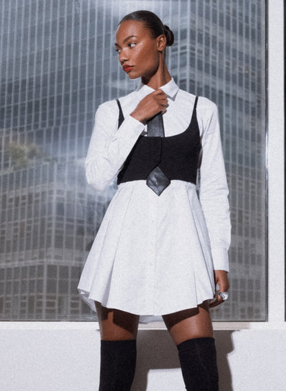 White Zoe Shirt Dress | Fleur du Mal