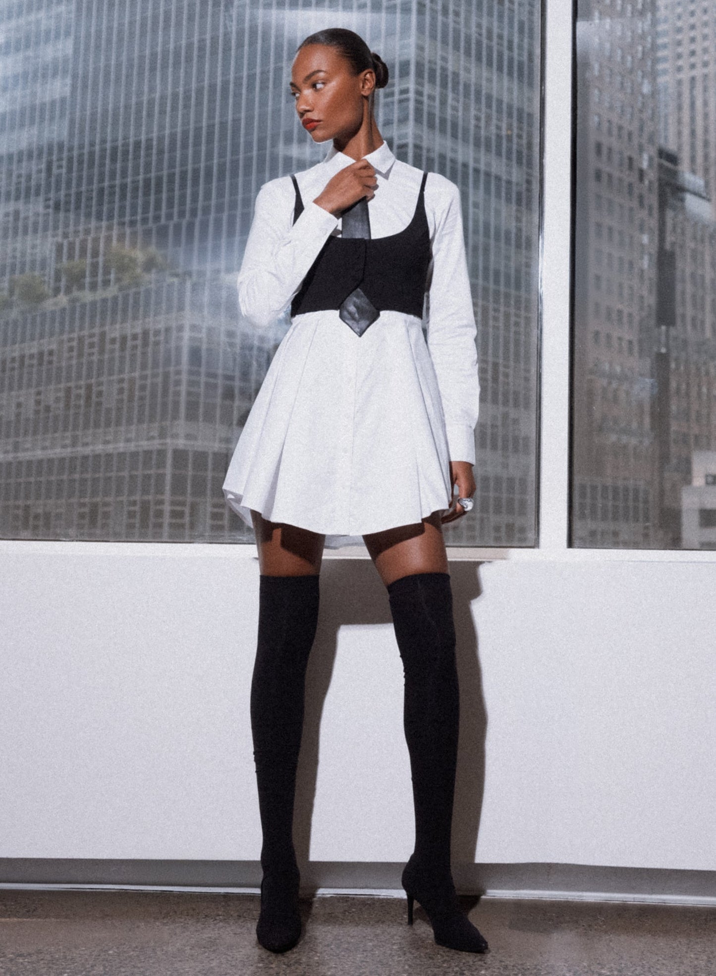 White Zoe Shirt Dress | Fleur du Mal