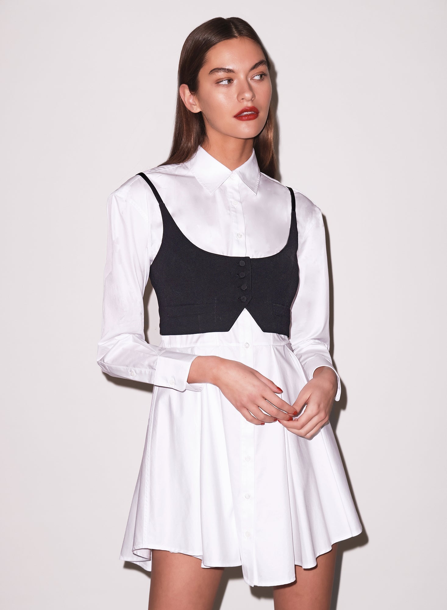 White Zoe Shirt Dress | Fleur du Mal