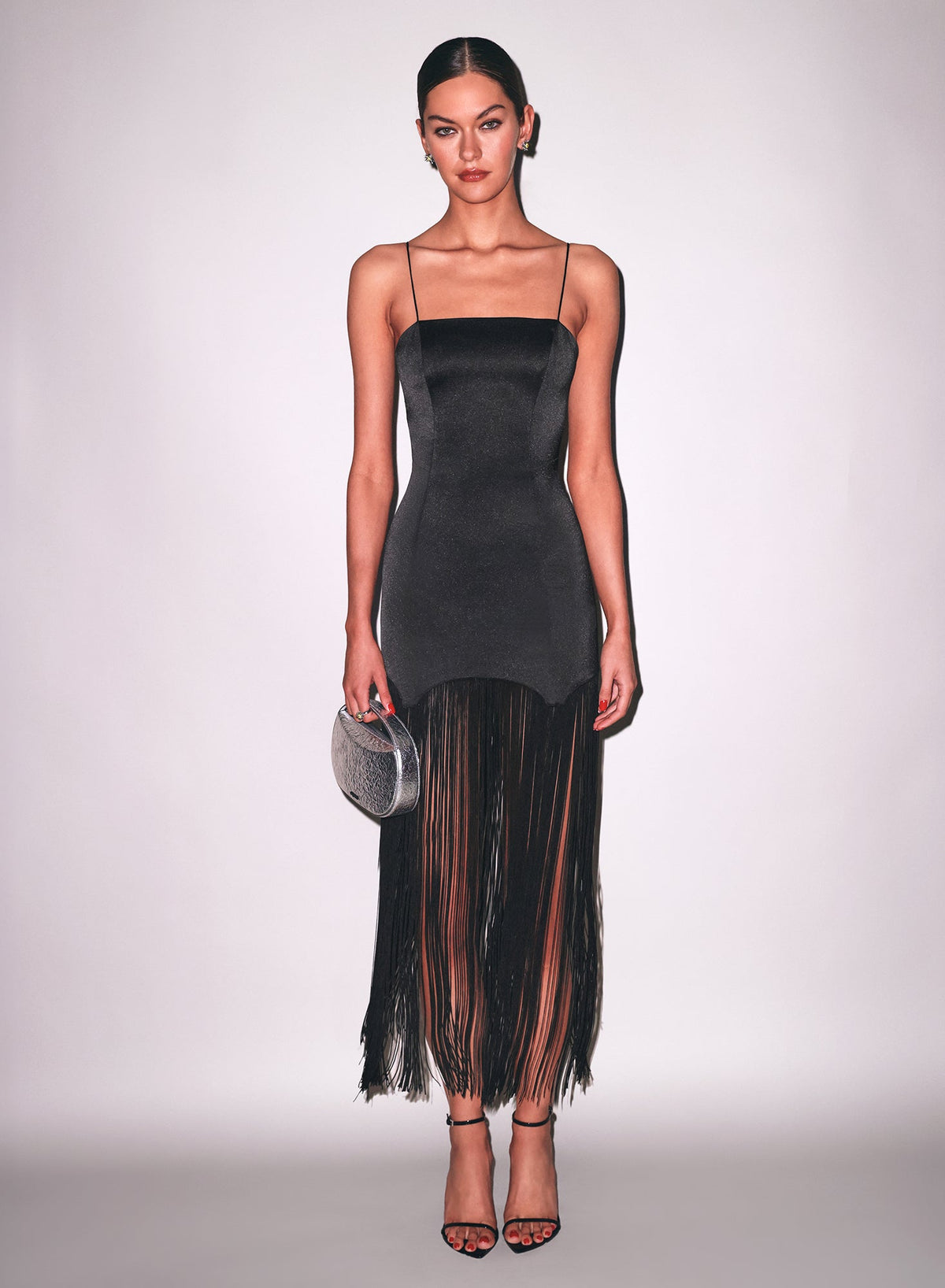 Black Fringe Maxi Dress | Fleur du Mal