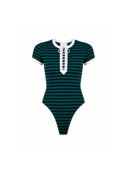 Lucky Midnight Navy Ivy Ringer Bodysuit | Fleur du Mal