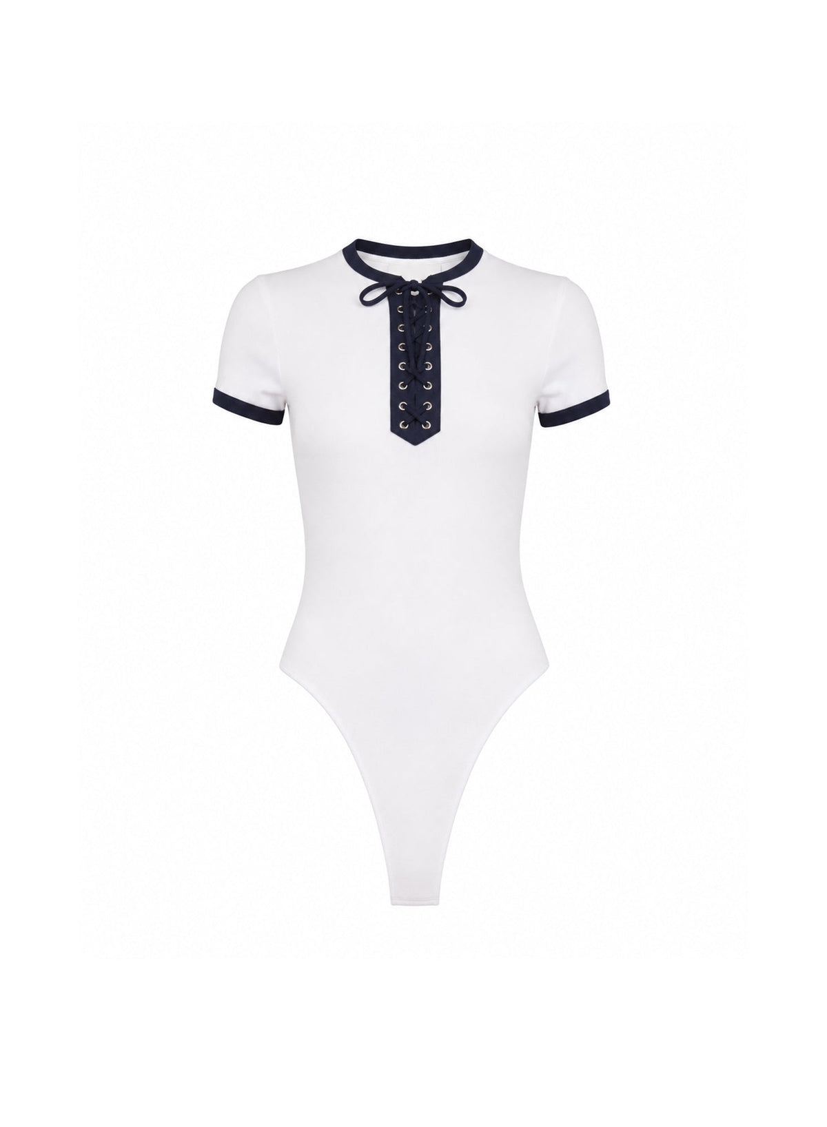 White Ivy Ringer Bodysuit | Fleur du Mal
