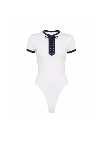 White Ivy Ringer Bodysuit | Fleur du Mal